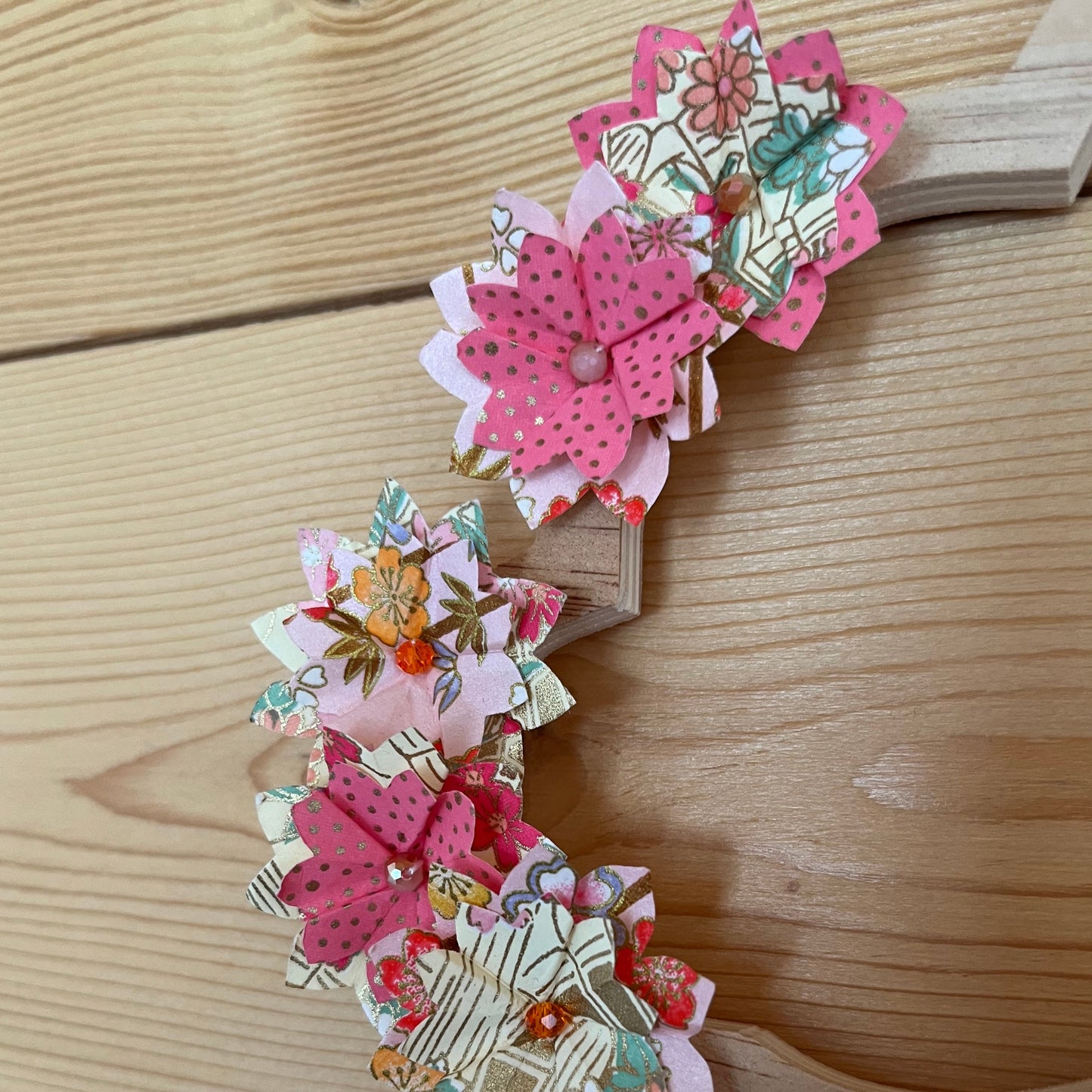 Suspension murale nuage - dégradé de rose